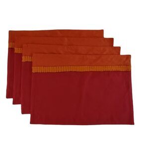 Handmade Placemats Red &‎ Orange Set of 4
